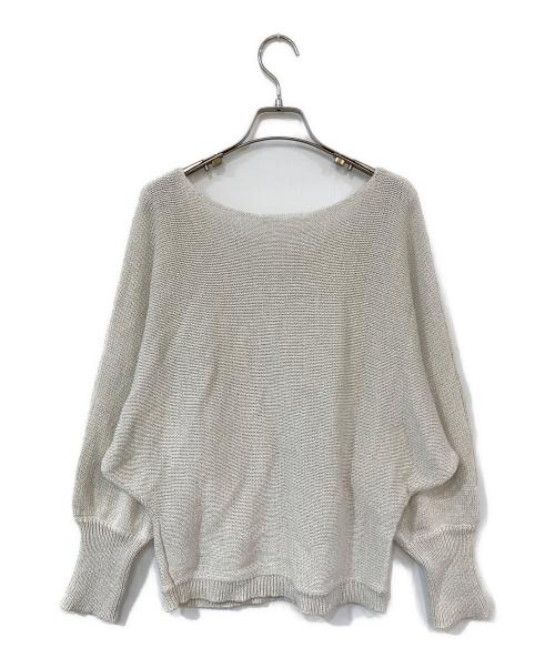 Whim Gazette（ウィムガゼット）Whim Gazette (ウィムガゼット) ミドルゲージマンプルオーバー アイボリー サイズ:Fの古着・服飾アイテム