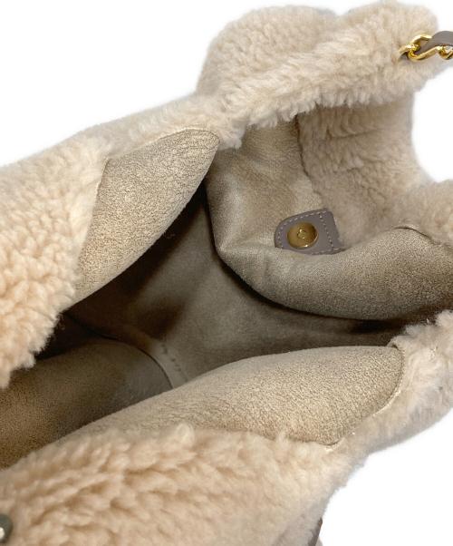 VIOLAd'ORO（ヴィオラドーロ）VIOLAd'ORO (ヴィオラドーロ) ボアトートバッグ ベージュの古着・服飾アイテム