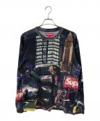 SUPREMEシュプリーム）の古着「Skyline Sequin L/S Top/スカイラインシークインL/Sトップ」｜ブラック