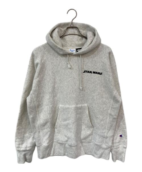 Champion REVERSE WEAVE（チャンピオン リバース ウィーブ）Champion REVERSE WEAVE (チャンピオン リバース ウィーブ) プルオーバーパーカー ホワイト サイズ:Lの古着・服飾アイテム