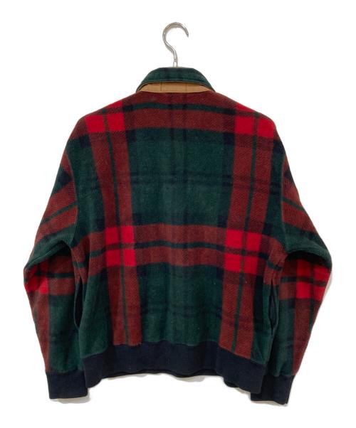 POLO RALPH LAUREN（ポロ・ラルフローレン）POLO RALPH LAUREN (ポロ・ラルフローレン) スナップボタンハーフフリースプルオーバー グリーン×レッド サイズ:Mの古着・服飾アイテム