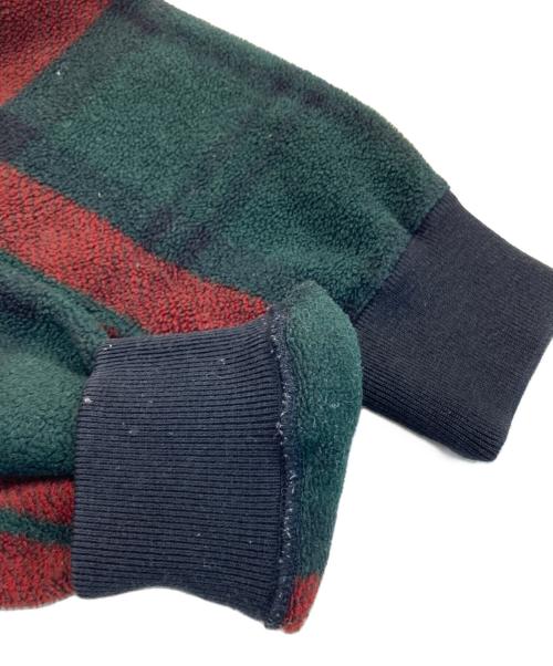POLO RALPH LAUREN（ポロ・ラルフローレン）POLO RALPH LAUREN (ポロ・ラルフローレン) スナップボタンハーフフリースプルオーバー グリーン×レッド サイズ:Mの古着・服飾アイテム