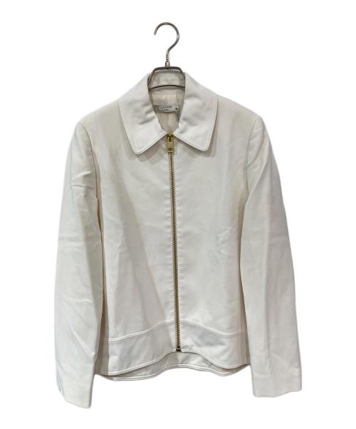 LANVIN PARIS（ランバン パリ）LANVIN PARIS (ランバン パリ) シルクブルゾン ホワイト サイズ:40の古着・服飾アイテム