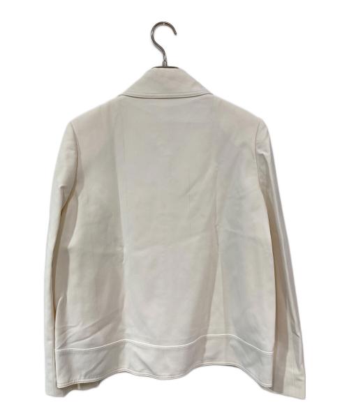 LANVIN PARIS（ランバン パリ）LANVIN PARIS (ランバン パリ) シルクブルゾン ホワイト サイズ:40の古着・服飾アイテム