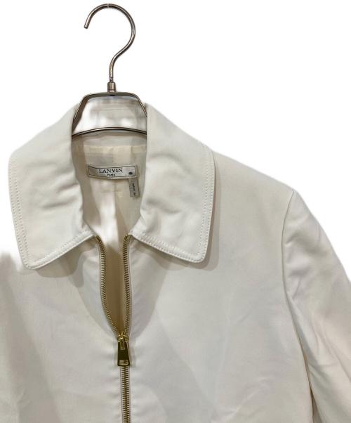 LANVIN PARIS（ランバン パリ）LANVIN PARIS (ランバン パリ) シルクブルゾン ホワイト サイズ:40の古着・服飾アイテム