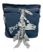 mina perhonenミナ ペルホネン）の古着「financier bag forest parade/フィナンシャーバッグフォレストパレード」｜ネイビー