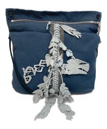 mina perhonen（ミナ ペルホネン）の古着「financier bag forest parade/フィナンシャーバッグフォレストパレード」｜ネイビー