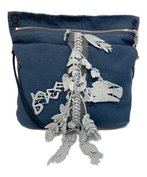 mina perhonen（ミナ ペルホネン）mina perhonen (ミナ ペルホネン) financier bag forest parade/フィナンシャーバッグフォレストパレード ネイビーの古着・服飾アイテム