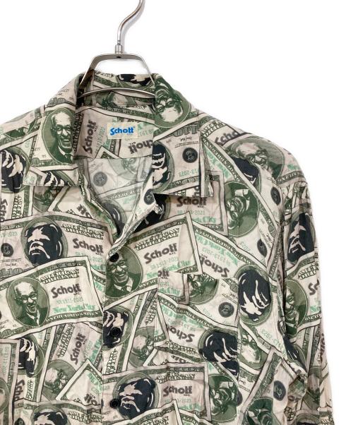 Schott（ショット）Schott (ショット) L/S SHIRT $110 PATTERNED/L/S SHIRT $110パターンド グリーン サイズ:SIZE Lの古着・服飾アイテム
