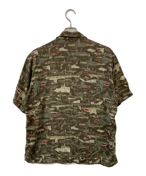 Schott（ショット）Schott (ショット) HAWAIIAN SHIRT BANDANA SHARK/ハワイアンシャツバンダナシャーク カーキ サイズ:SIZE Mの古着・服飾アイテム