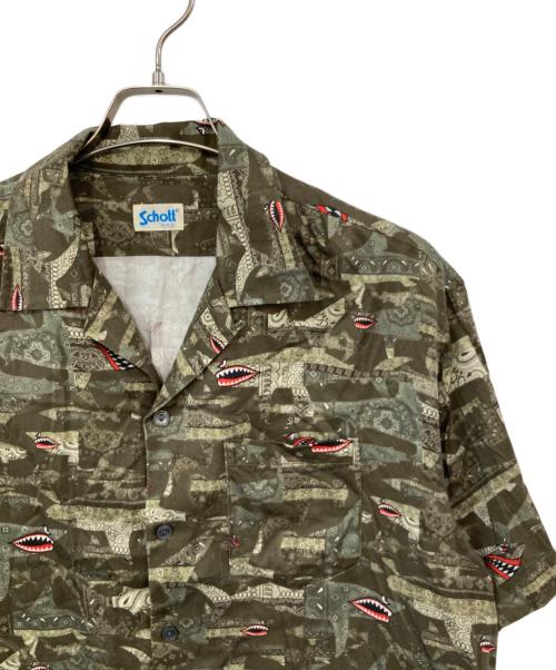 Schott（ショット）Schott (ショット) HAWAIIAN SHIRT BANDANA SHARK/ハワイアンシャツバンダナシャーク カーキ サイズ:SIZE Mの古着・服飾アイテム
