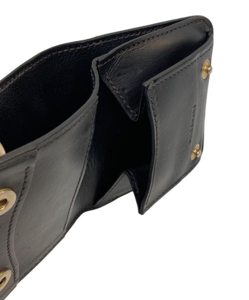 WILDSWANS（ワイルドスワンズ）WILDSWANS (ワイルドスワンズ) PALM-V2二つ折りウォレット ブラックの古着・服飾アイテム