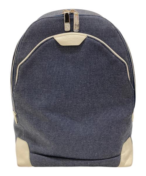 PELLE MORBIDA（ペッレモルビダ）PELLE MORBIDA (ペッレモルビダ) リモンタナイロン Rucksack グレー×ホワイトの古着・服飾アイテム