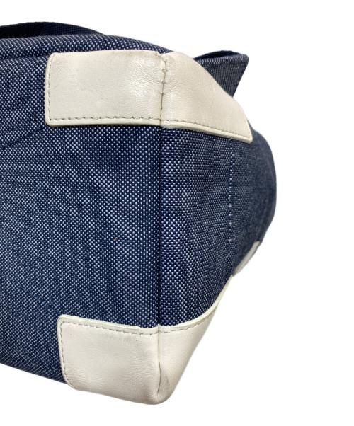 PELLE MORBIDA（ペッレモルビダ）PELLE MORBIDA (ペッレモルビダ) リモンタナイロン Rucksack グレー×ホワイトの古着・服飾アイテム