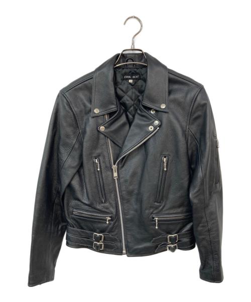 COOL SCAT（クールスキャット）COOL SCAT (クールスキャット) ダブルライダースジャケット ブラック サイズ:36の古着・服飾アイテム