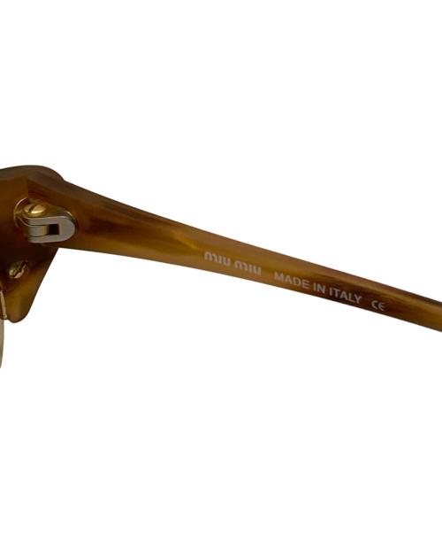 MIU MIU（ミュウミュウ）MIU MIU (ミュウミュウ) サングラス ブラウンの古着・服飾アイテム