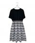 BLUE LABEL CRESTBRIDGE（ブルーレーベルクレストブリッジ）の古着「切替ワンピース」｜ブラック×グレー
