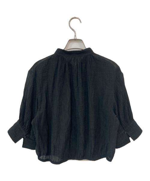 Spick and Span（スピック＆スパン）Spick and Span (スピックアンドスパン) シアー楊柳ギャザーブラウス ブラック サイズ:不明の古着・服飾アイテム