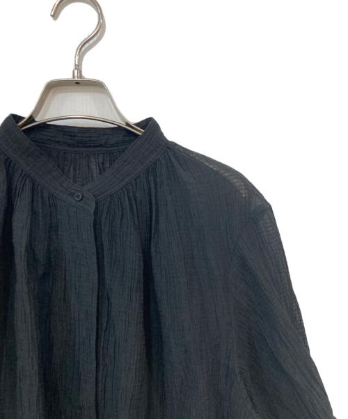 Spick and Span（スピック＆スパン）Spick and Span (スピックアンドスパン) シアー楊柳ギャザーブラウス ブラック サイズ:不明の古着・服飾アイテム