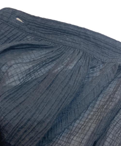 Spick and Span（スピック＆スパン）Spick and Span (スピックアンドスパン) シアー楊柳ギャザーブラウス ブラック サイズ:不明の古着・服飾アイテム