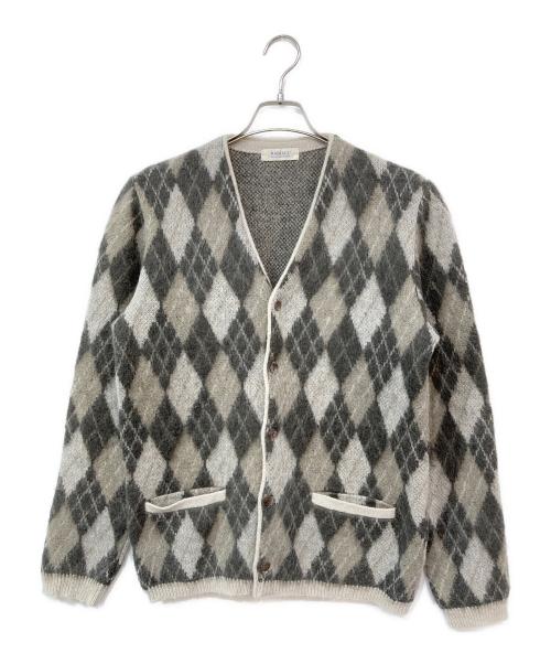 RADIALL（ラディアル）RADIALL (ラディアル) アーガイル柄モヘヤ混カーディガン カーキ サイズ:SIZE Mの古着・服飾アイテム