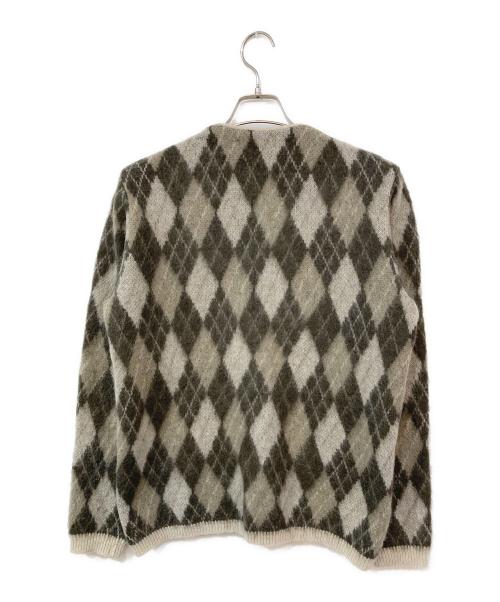 RADIALL（ラディアル）RADIALL (ラディアル) アーガイル柄モヘヤ混カーディガン カーキ サイズ:SIZE Mの古着・服飾アイテム