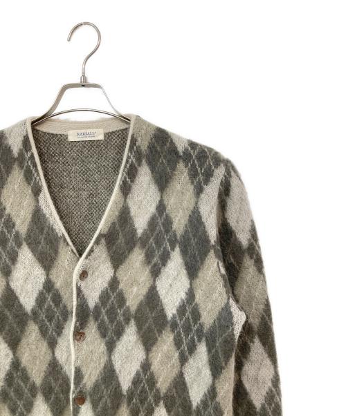 RADIALL（ラディアル）RADIALL (ラディアル) アーガイル柄モヘヤ混カーディガン カーキ サイズ:SIZE Mの古着・服飾アイテム