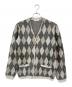 RADIALL（ラディアル）の古着「アーガイル柄モヘヤ混カーディガン」｜カーキ