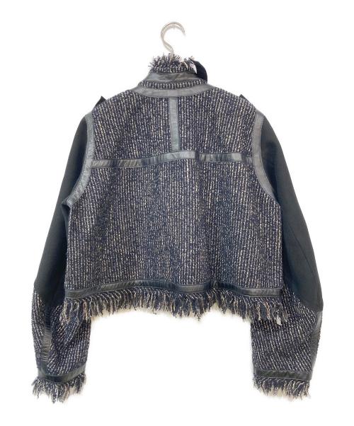 sacai（サカイ）sacai (サカイ) ツイードブルゾン ブラック サイズ:SIZE 2の古着・服飾アイテム