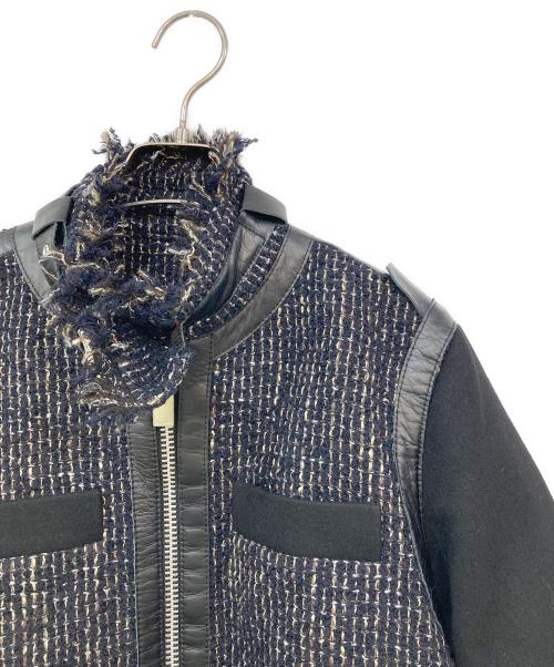 sacai（サカイ）sacai (サカイ) ツイードブルゾン ブラック サイズ:SIZE 2の古着・服飾アイテム