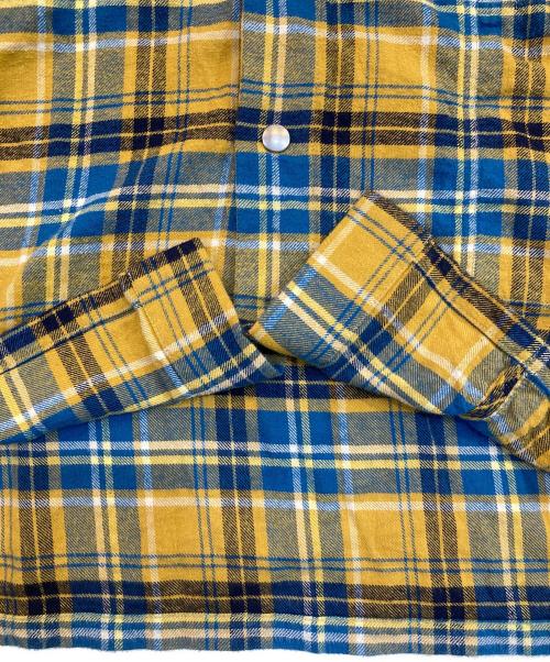 RICK OWENS（リックオウエンス）RICK OWENS (リックオウエンス) Yellow Plaid Larry Shirt イエロー サイズ:48の古着・服飾アイテム