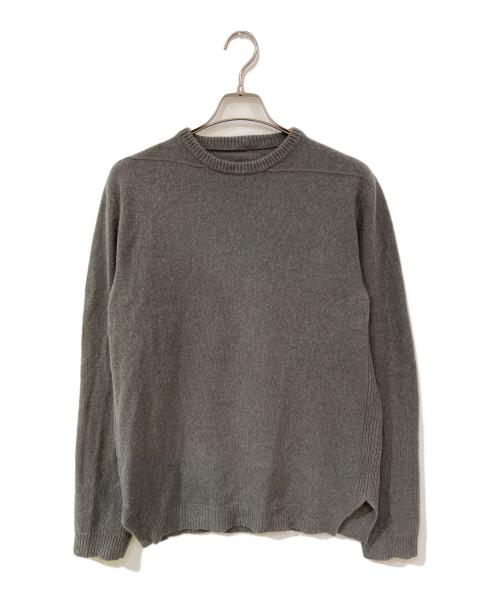 RICK OWENS（リックオウエンス）RICK OWENS (リックオウエンス) BIKER CASHMERE SWEATER グレー サイズ:XLの古着・服飾アイテム