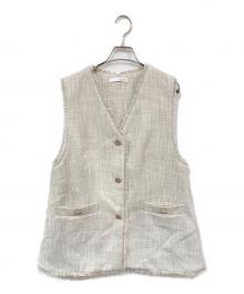 COLLAGE GALLARDAGALANTE（コラージュ ガリャルダガランテ）の古着「ツイードベスト」｜ホワイト