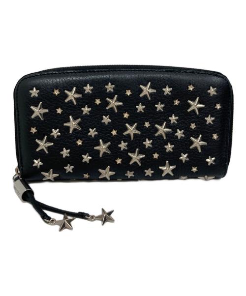 JIMMY CHOO（ジミーチュウ）JIMMY CHOO (ジミーチュウ) スタースタッズ長財布 ブラックの古着・服飾アイテム