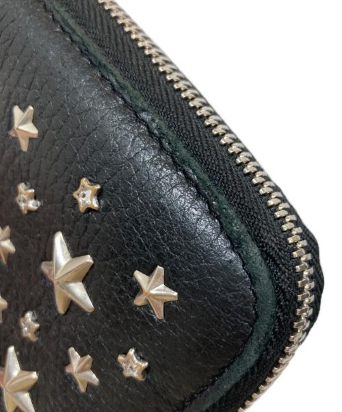 JIMMY CHOO（ジミーチュウ）JIMMY CHOO (ジミーチュウ) スタースタッズ長財布 ブラックの古着・服飾アイテム