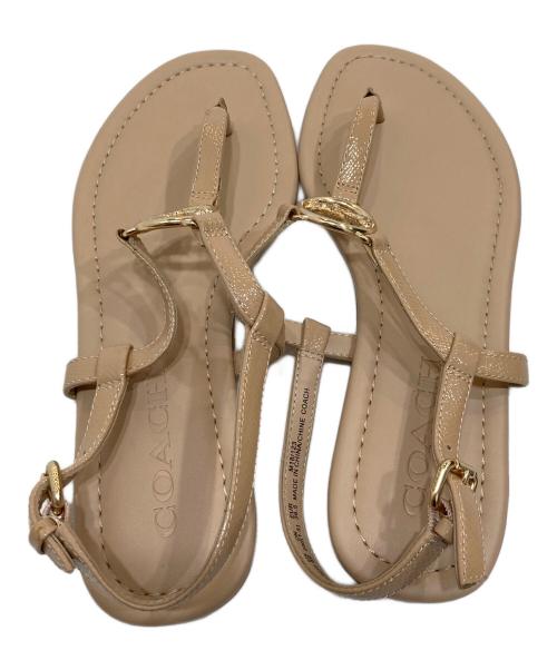 COACH（コーチ）COACH (コーチ) ジャスミンペダルサンダル ベージュ サイズ:23㎝の古着・服飾アイテム