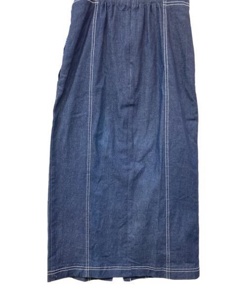 HER LIP TO（ハーリップトゥ）HER LIP TO (ハーリップトゥ) Puff Sleeve Midi Dress/パフスリーブミディドレス ネイビー サイズ:SIZE Mの古着・服飾アイテム