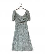 HER LIP TOハーリップトゥ）の古着「チェリーパターンワンピース」｜グリーン