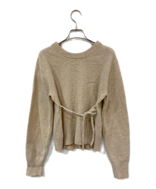 CLANE（クラネ）CLANE (クラネ) W FACE CENTER SLIT KNIT TOPS/Wフェイスセンタースリットニットトップ ベージュ サイズ:SIZE 1の古着・服飾アイテム