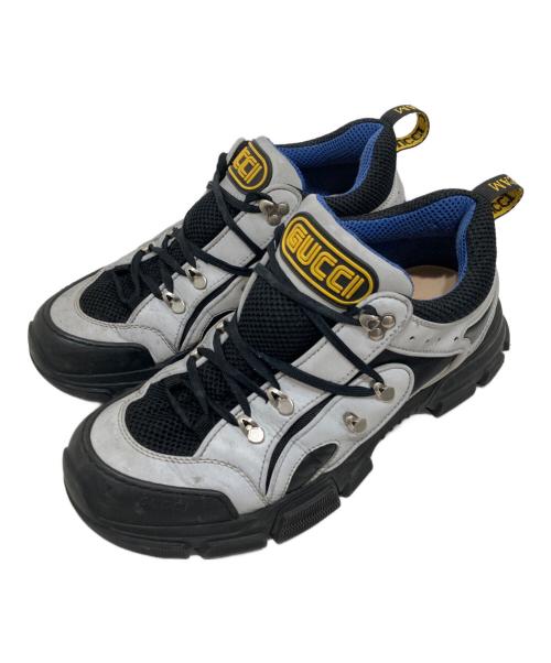GUCCI（グッチ）GUCCI (グッチ) フラッシュトレックトレッキングブーツ シルバー・ブラック サイズ:SIZE 7の古着・服飾アイテム