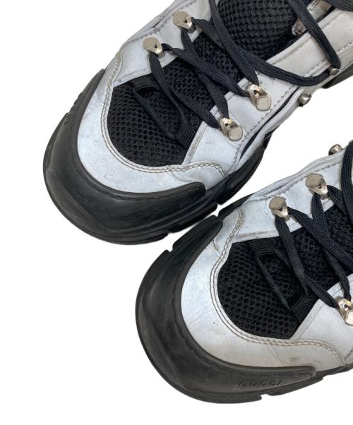 GUCCI（グッチ）GUCCI (グッチ) フラッシュトレックトレッキングブーツ シルバー・ブラック サイズ:SIZE 7の古着・服飾アイテム