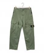 STONE ISLANDストーンアイランド）の古着「COTTON POPLIN STREACH CARGO PANT/コットンポプリンストレッチカーゴパンツ」｜カーキ