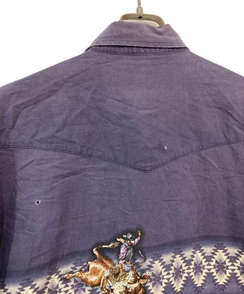 Wrangler（ラングラー）Wrangler (ラングラー) プリントウエスタンシャツ パープル サイズ:無しの古着・服飾アイテム