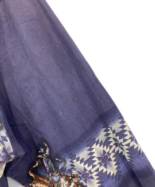 Wrangler（ラングラー）Wrangler (ラングラー) プリントウエスタンシャツ パープル サイズ:無しの古着・服飾アイテム