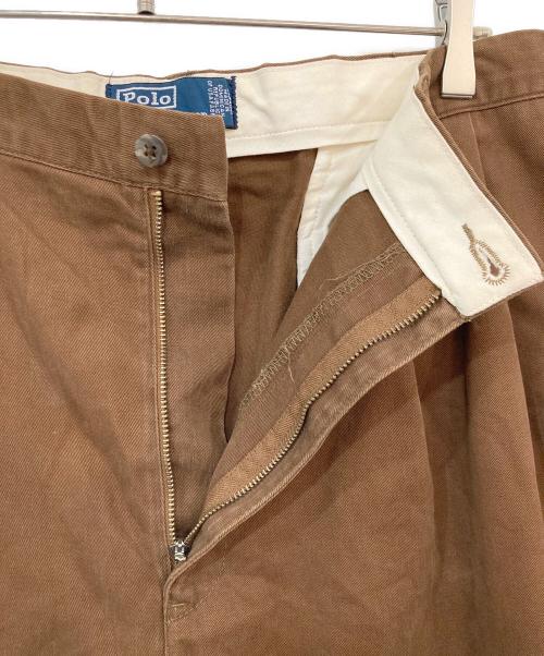 POLO RALPH LAUREN（ポロ・ラルフローレン）POLO RALPH LAUREN (ポロ・ラルフローレン) HAMMOND PANT 2タックチノパン ブラウン サイズ:35/30の古着・服飾アイテム