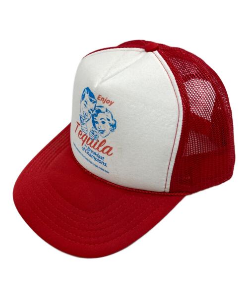 otto（オットー）otto (オットー) メッシュキャップ レッド×ホワイトの古着・服飾アイテム