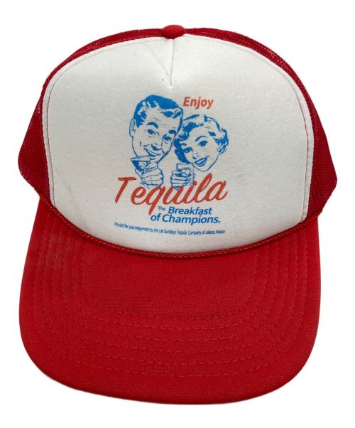 otto（オットー）otto (オットー) メッシュキャップ レッド×ホワイトの古着・服飾アイテム