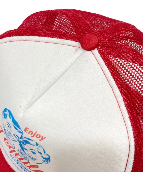 otto（オットー）otto (オットー) メッシュキャップ レッド×ホワイトの古着・服飾アイテム