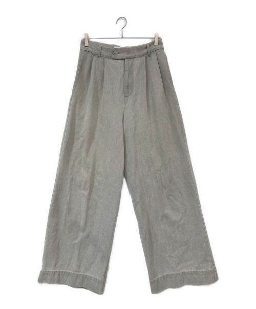 soerte（ソエルテ）soerte (ソエルテ) ワイドデニムパンツ グレー サイズ:SIZE 3の古着・服飾アイテム