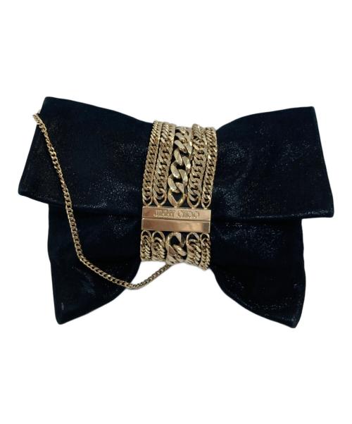 JIMMY CHOO（ジミーチュウ）JIMMY CHOO (ジミーチュウ) チェーンショルダーバッグ ブラックの古着・服飾アイテム